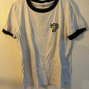 PINK Victoria's Secret White Tee with Black Accents